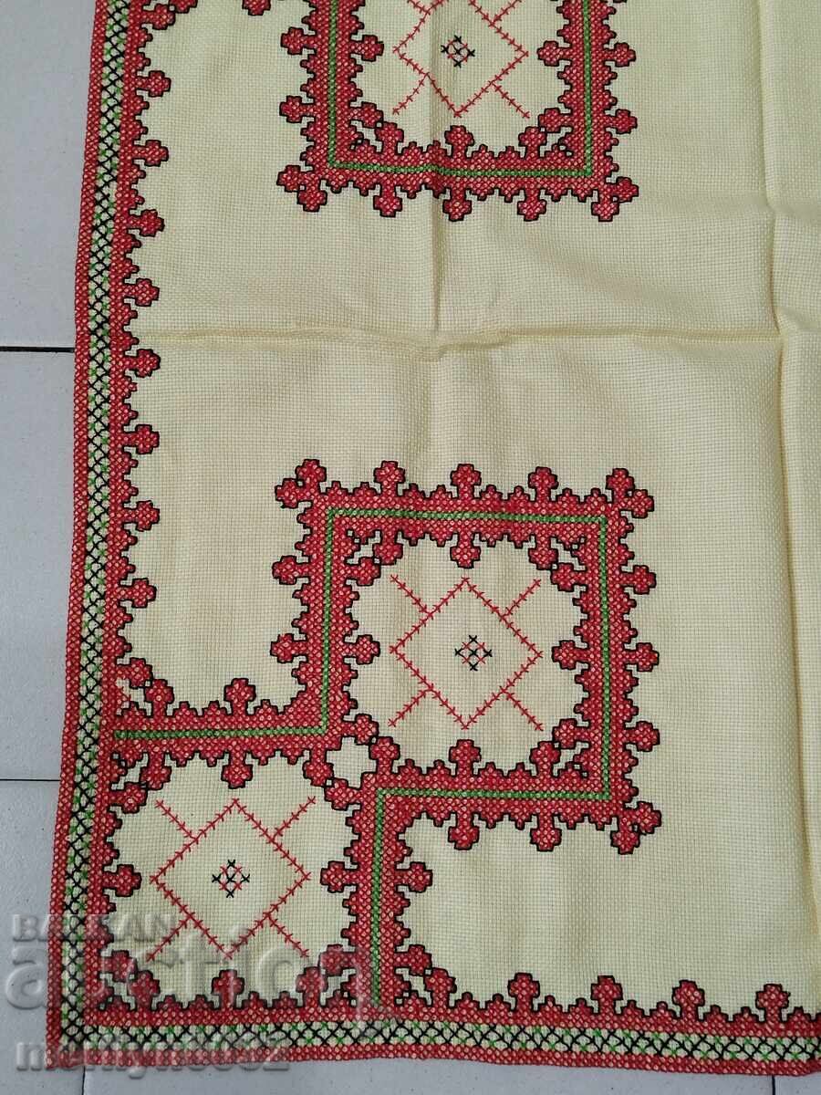 Old embroidered check, tablecloth, milo, Bulgarian embroidery with price 53.00 BGN | € 27.10 Old embroidered check, tablecloth, milo, Bulgarian embroidery with price 53.00 BGN | € 27.10