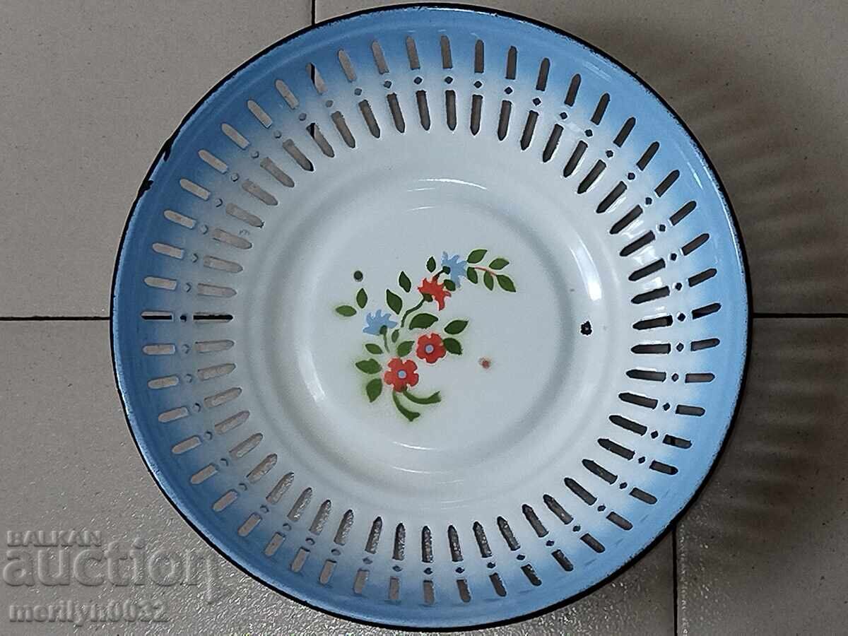 An old 1960s enamel bread pan An old 1960s enamel bread pan