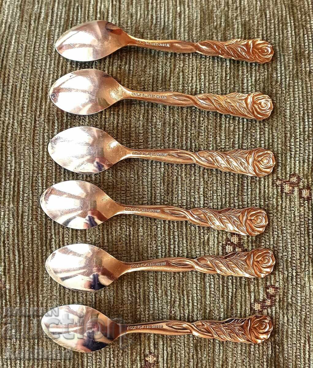 Auction Gold-plated coffee spoon set Auction Gold-plated coffee spoon set