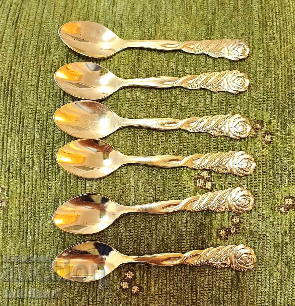 Gold-plated coffee spoon set Gold-plated coffee spoon set