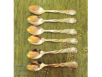 Gold-plated coffee spoon set