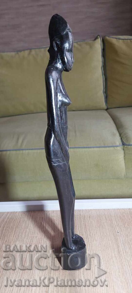 Licitație Sculptură în lemn Africa lemn masiv pentru colecționari 36cm