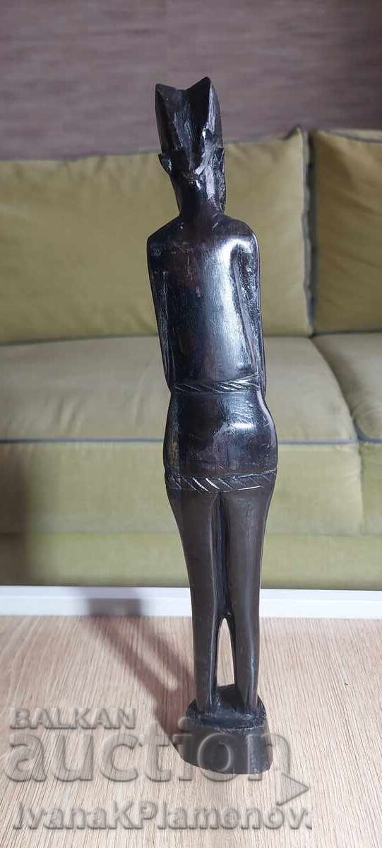 Livrarea Sculptură în lemn Africa lemn masiv pentru colecționari 36cm