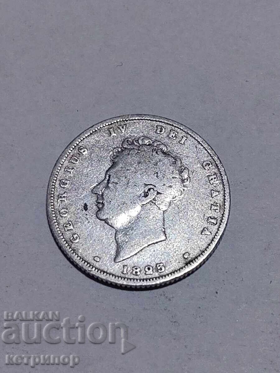 1 shilling Great Britain 1825 Silver