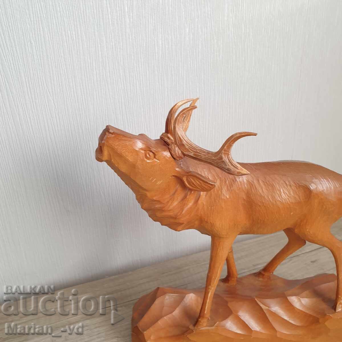 Wooden figure of a deer - handmade with price 80.00 BGN | € 40.90 Wooden figure of a deer - handmade with price 80.00 BGN | € 40.90