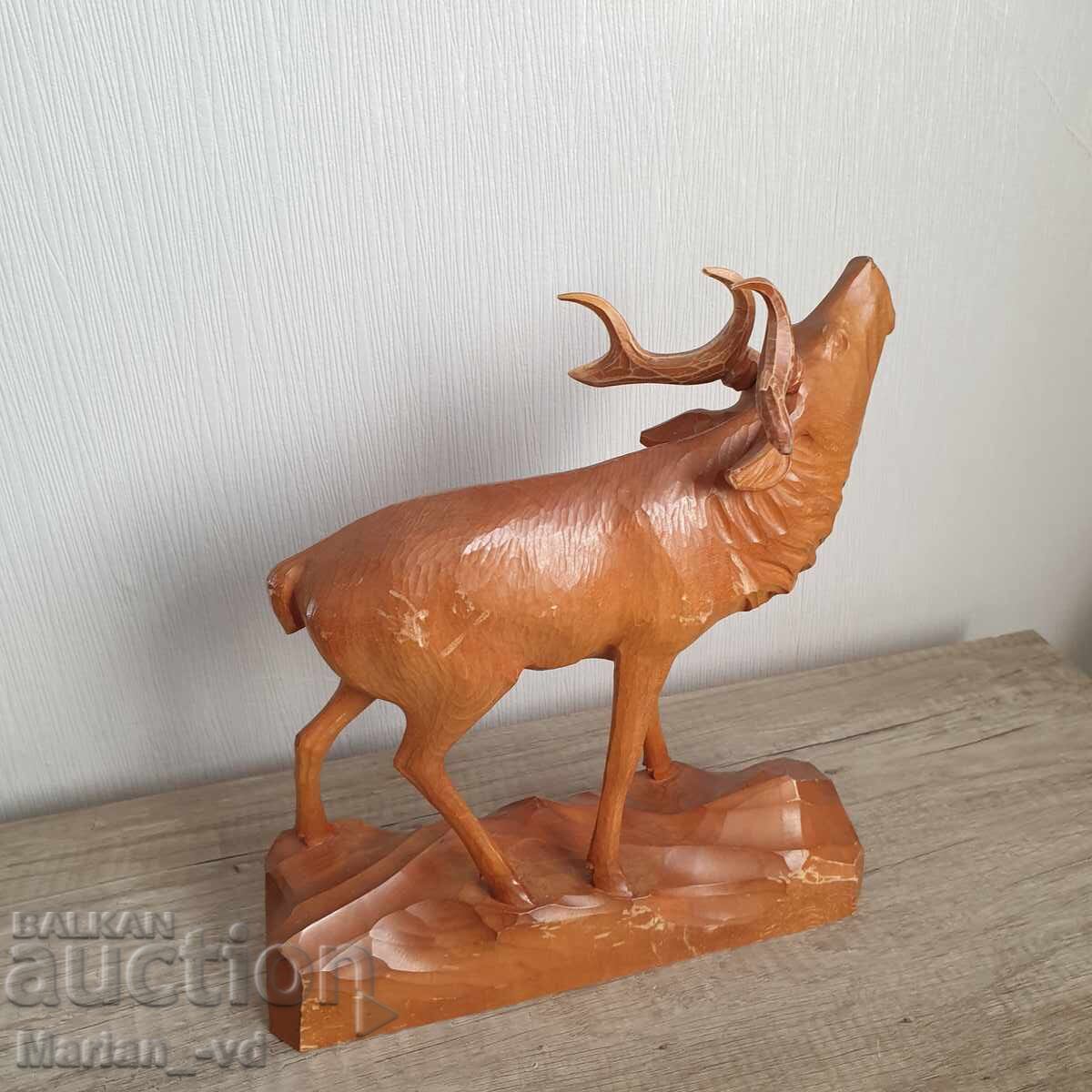 Wooden figure of a deer - handmade - 6 Wooden figure of a deer - handmade - 6