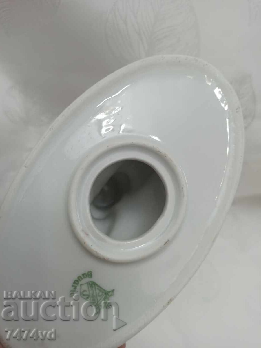 BRAND NEW PORCELAIN STYLISH TRIPLE CANDLEHOLDER WITH SMALL BLUE FLOWERS - 6 BRAND NEW PORCELAIN STYLISH TRIPLE CANDLEHOLDER WITH SMALL BLUE FLOWERS - 6