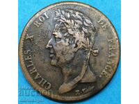 5 cents 1828 French colonies Charles X