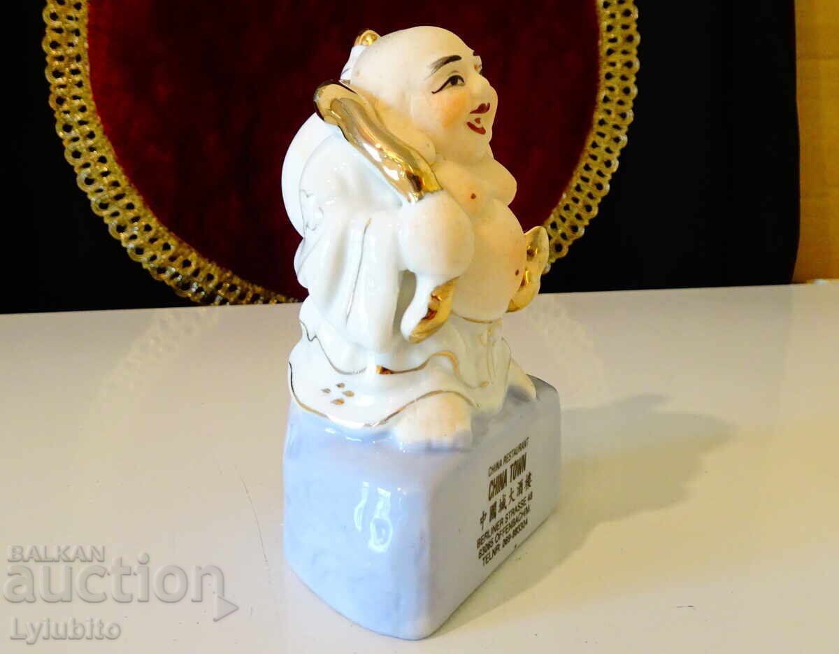 Laughing Buddha porcelain figurine, gold. with price 25.00 BGN | € 12.78 Laughing Buddha porcelain figurine, gold. with price 25.00 BGN | € 12.78