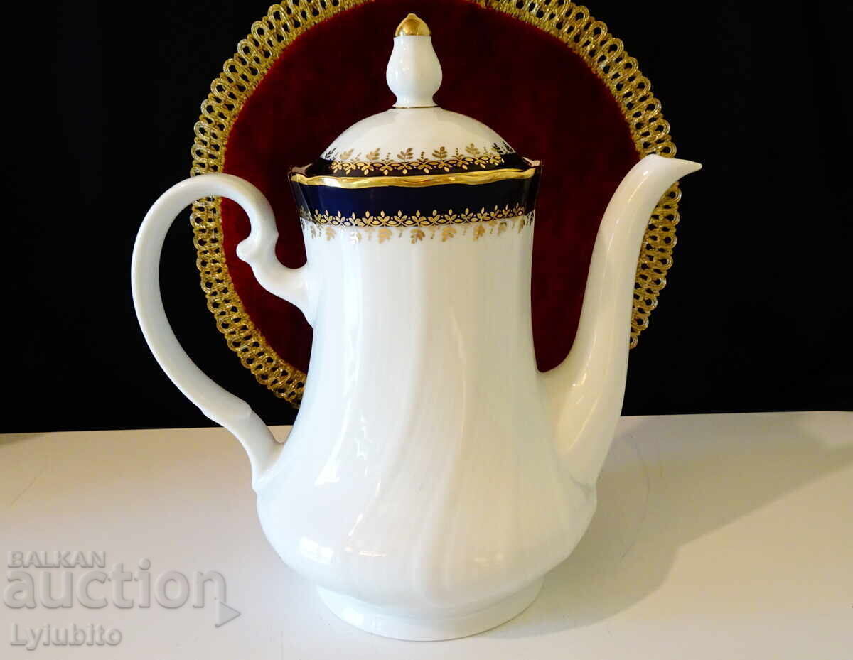 Bavarian porcelain jug, gold, cobalt. - 7 Bavarian porcelain jug, gold, cobalt. - 7