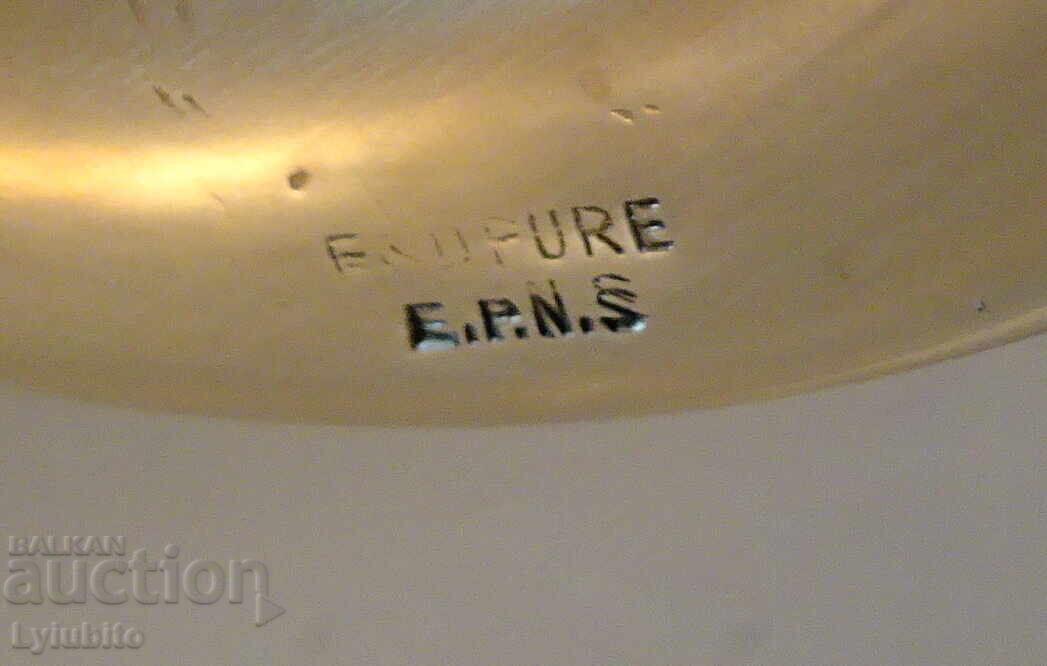 English bronze goblet, wine glass, marked - 5