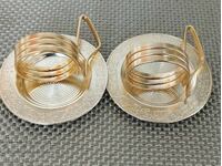 2 бр.подстаканници с чинии за чаши за чай