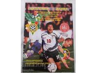 Program de fotbal - Bulgaria - Danemarca 2001