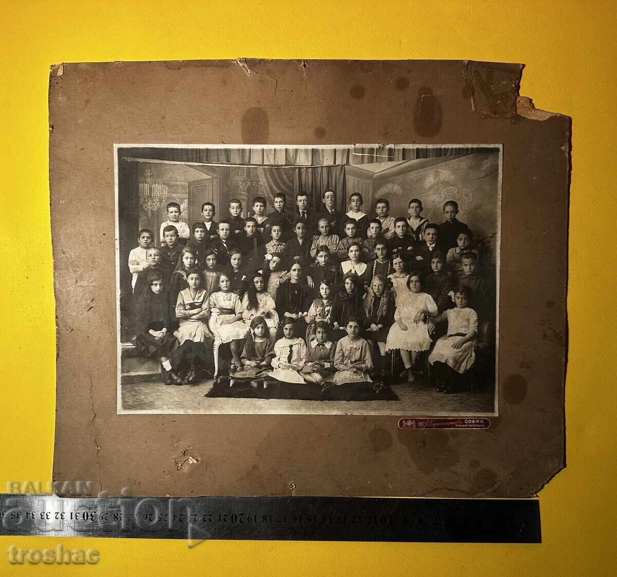 Стара Снимка Ученически клас преди 1945 г. - 5 Стара Снимка Ученически клас преди 1945 г. - 5