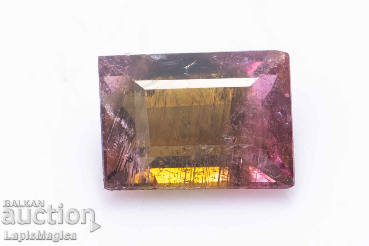 Two-tone watermelon tourmaline 0.73ct octagon cut Two-tone watermelon tourmaline 0.73ct octagon cut