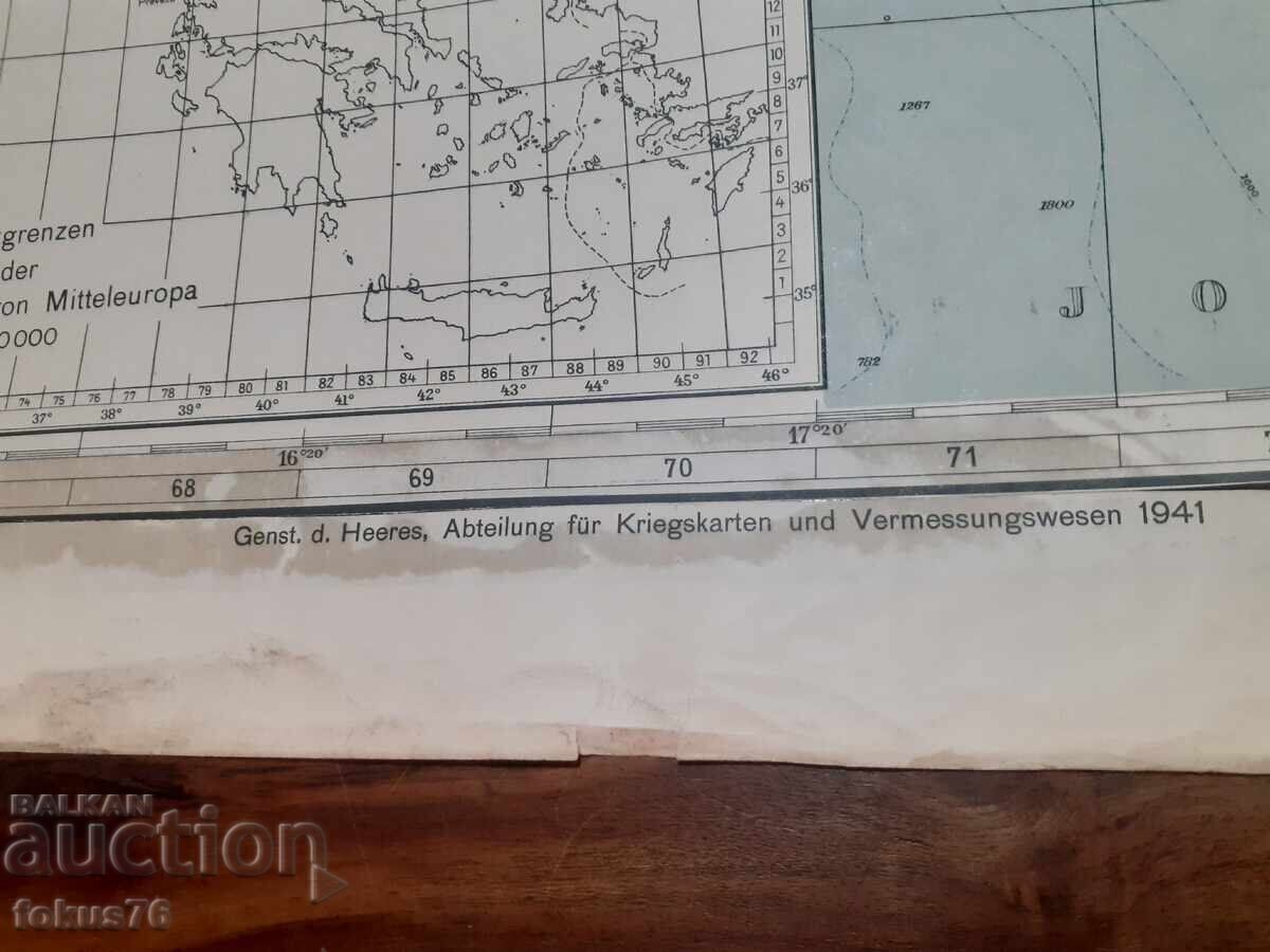 Livrarea Veche hartă germană mare a Peninsulei Balcanice Livrarea Veche hartă germană mare a Peninsulei Balcanice