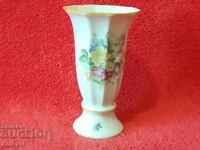 Old porcelain vase Germany flowers JLMENAU 1939