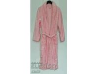 Soft fluffy women's bathrobe banana color size L