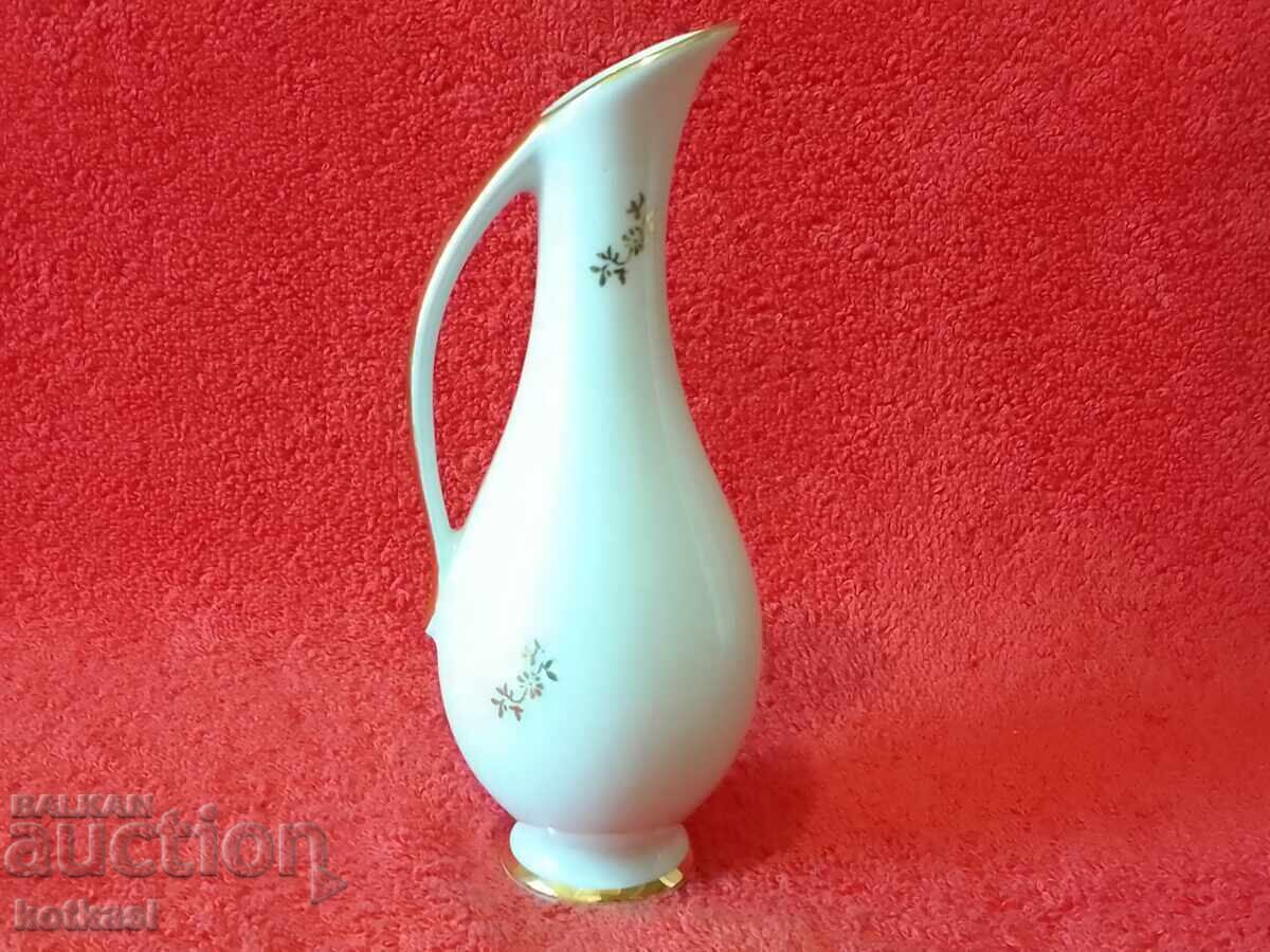 Delivery of Old small porcelain vase Germany Bavaria flowers gilding Delivery of Old small porcelain vase Germany Bavaria flowers gilding