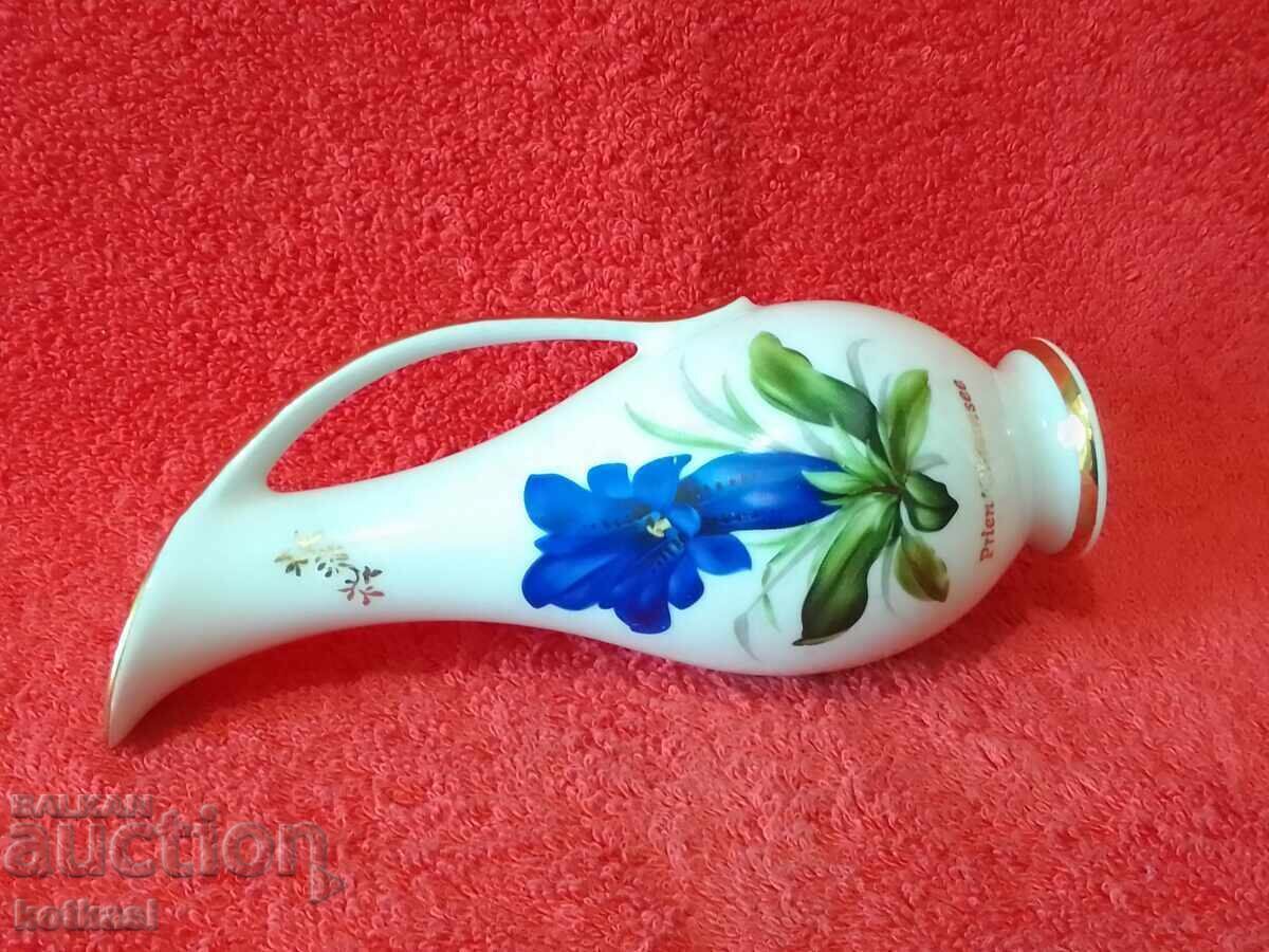 Old small porcelain vase Germany Bavaria flowers gilding - 7 Old small porcelain vase Germany Bavaria flowers gilding - 7