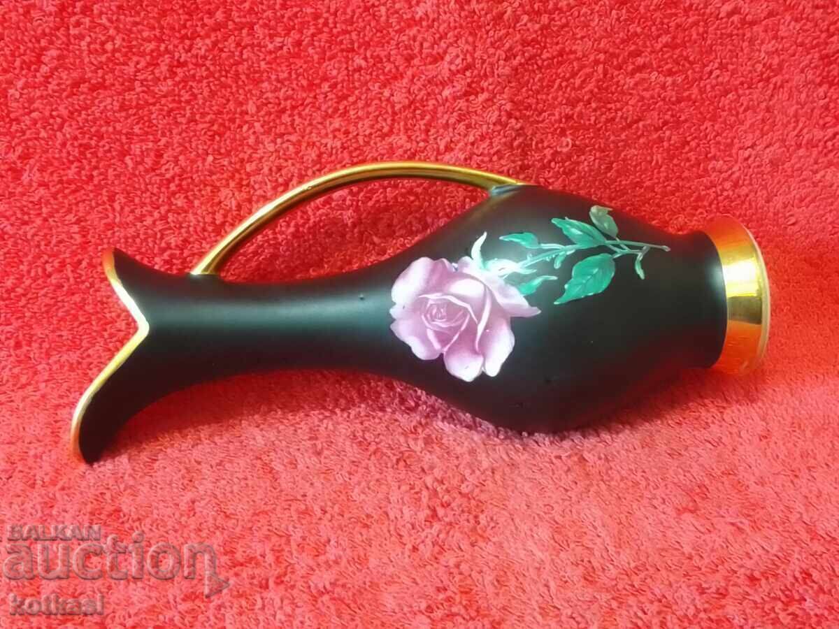 Old small porcelain vase Gold flower gilding - 7 Old small porcelain vase Gold flower gilding - 7