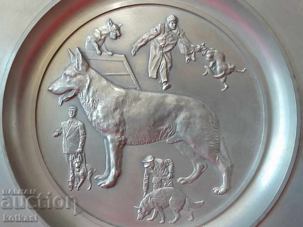 Metal wall plate Dog German Shepherd markings - 6 Metal wall plate Dog German Shepherd markings - 6