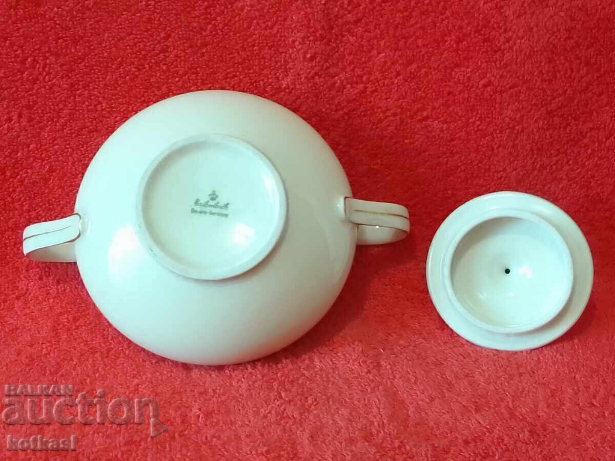 Old porcelain bowl with lid, gold rim, Eschenbach - 5 Old porcelain bowl with lid, gold rim, Eschenbach - 5