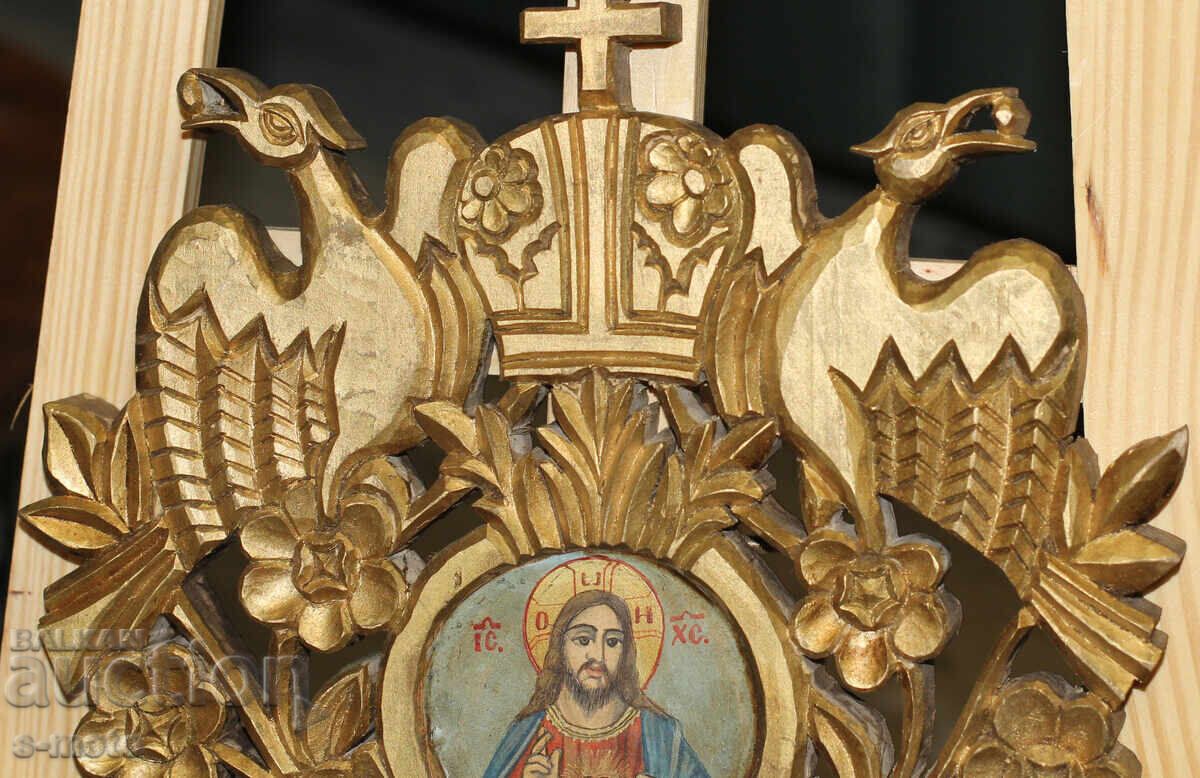 Auction Icon Jesus Christ Immaculate Heart Tempera Woodcarving Auction Icon Jesus Christ Immaculate Heart Tempera Woodcarving