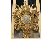 Icoana Iisus Hristos Inima Neprihănită Tempera sculptură în lemn