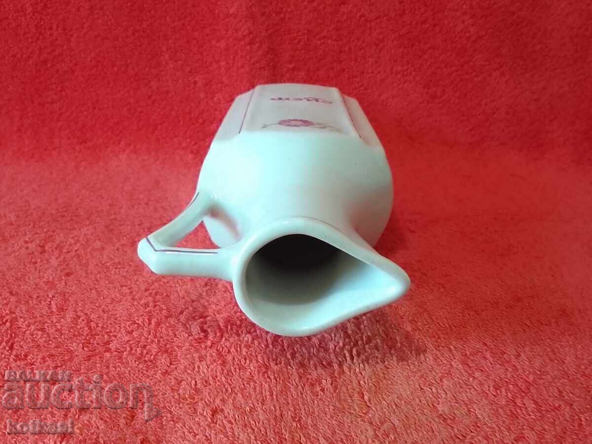 Old Bulgarian porcelain Vinegar pot bottle - 5 Old Bulgarian porcelain Vinegar pot bottle - 5