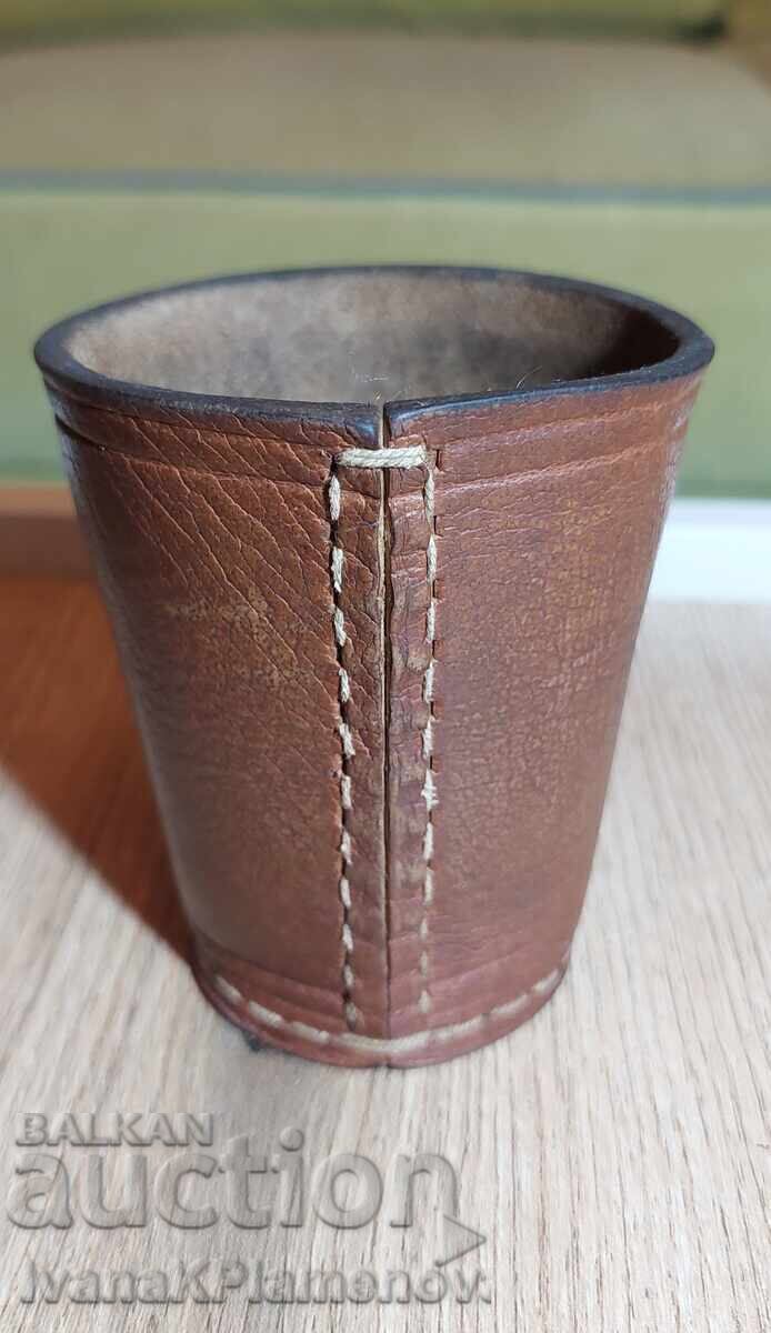 Leather dice cup for connoisseurs with price € 6.00 | 11.74 BGN