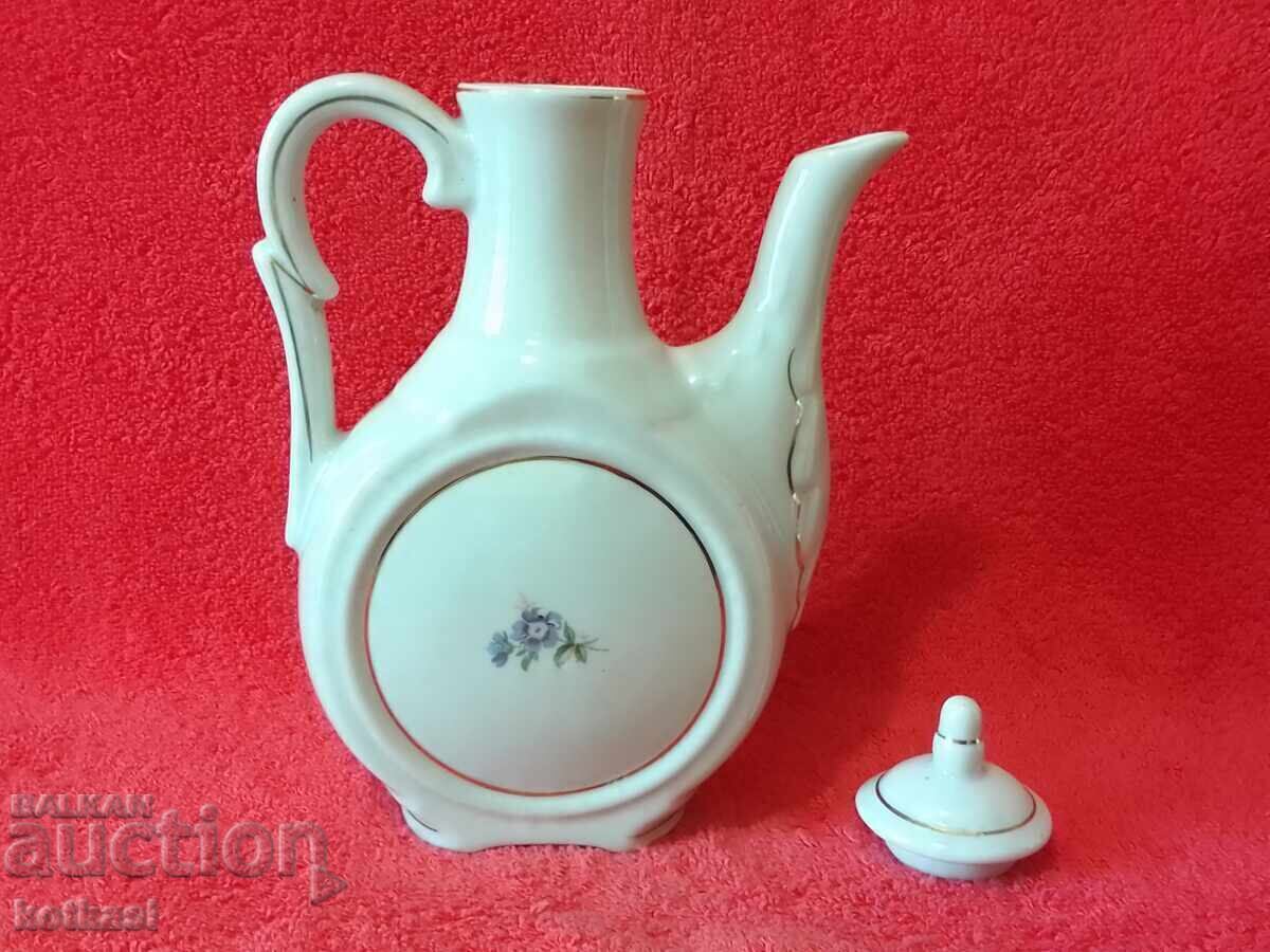 Auction  Old Bulgarian porcelain jug with lid marked