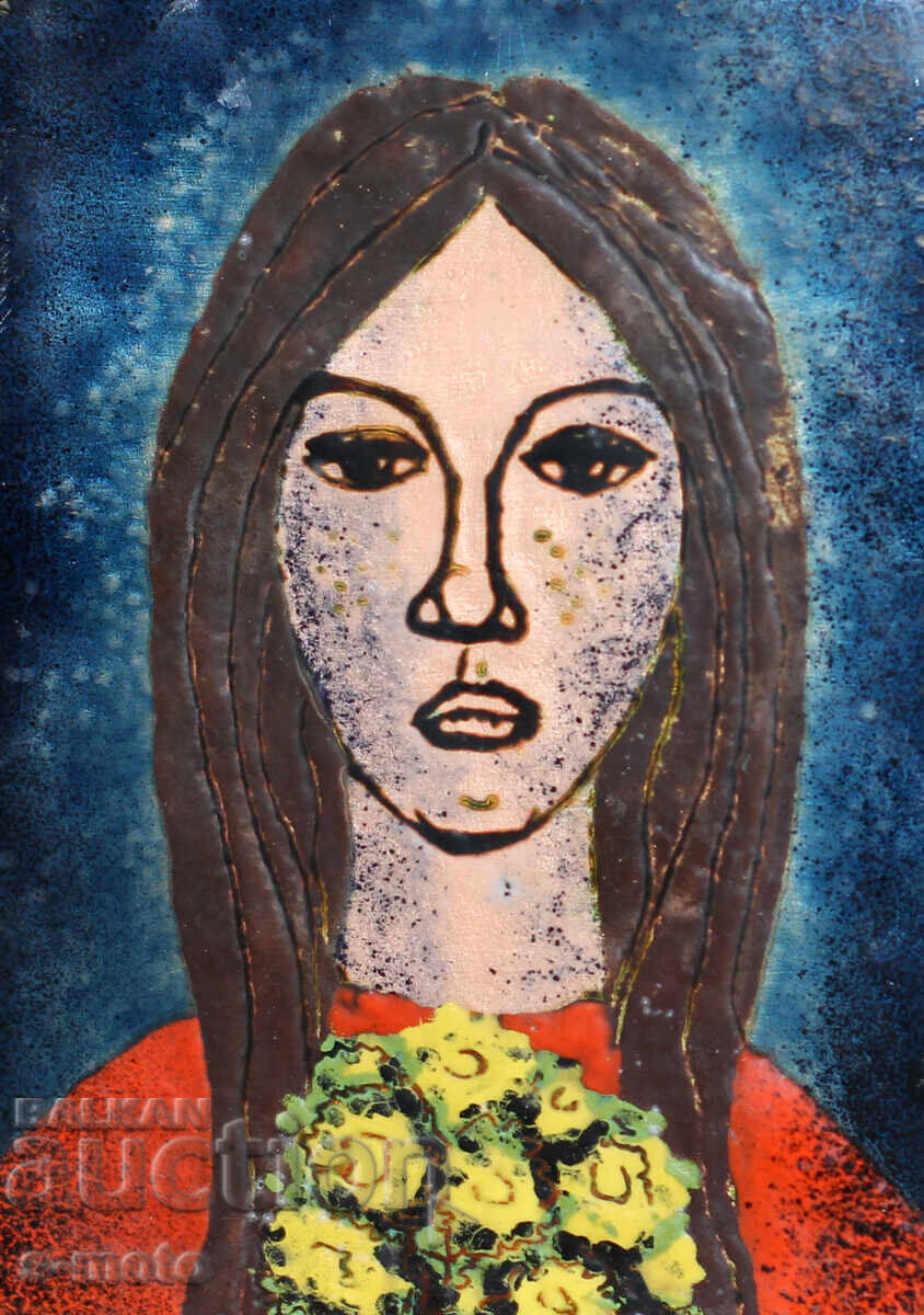 Alexander Orlov (1952 - ) Painting Portrait enamel / copper with price 350.00 BGN | € 178.95