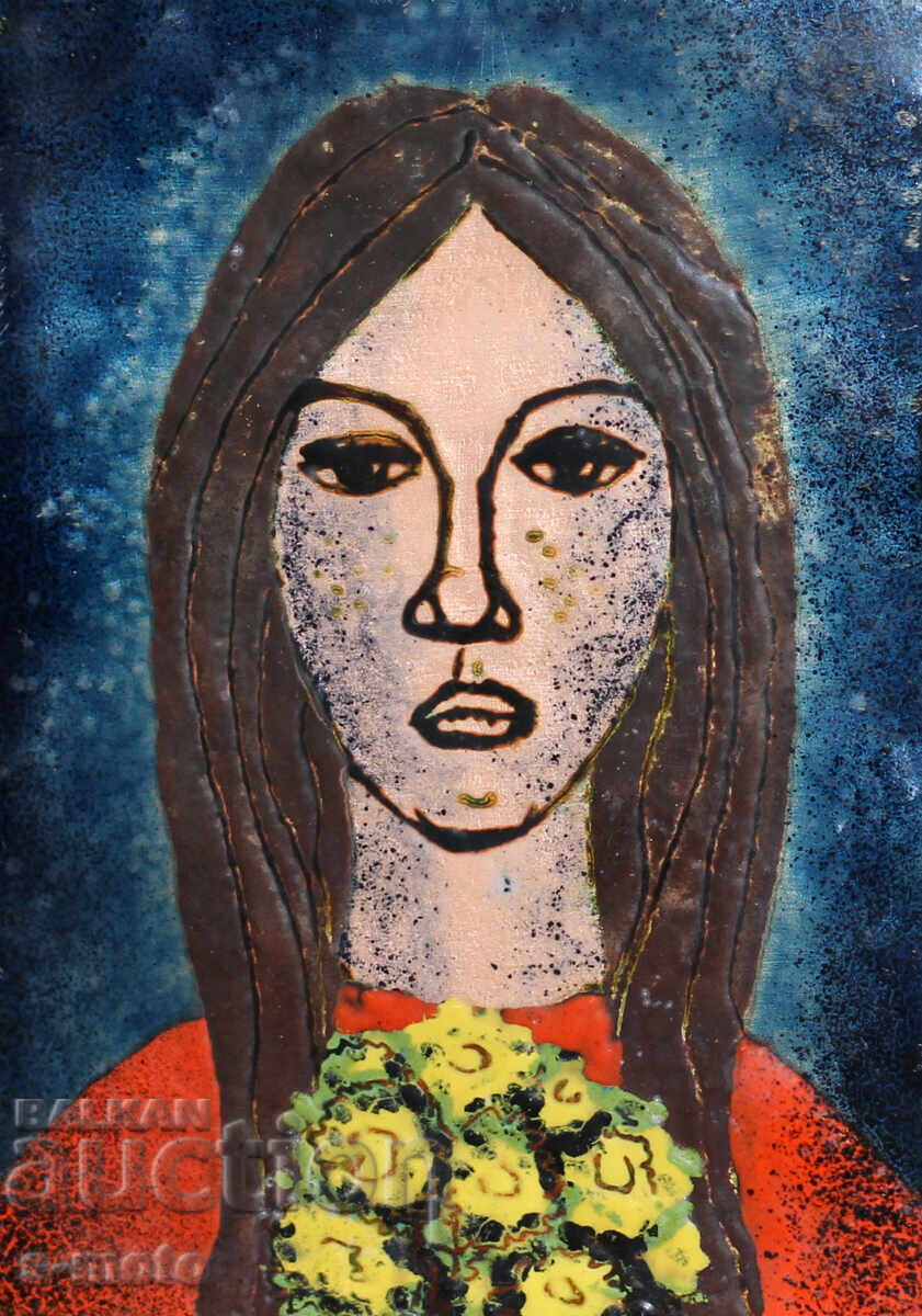 Auction  Alexander Orlov (1952 - ) Painting Portrait enamel / copper