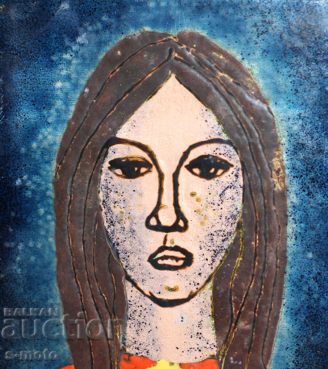 Delivery of Alexander Orlov (1952 - ) Painting Portrait enamel / copper