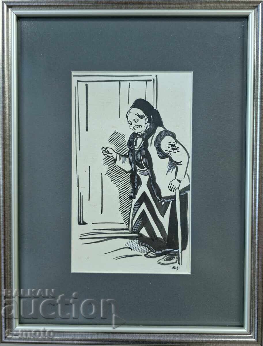 Vadim Lazarkevich (1895 - 1963) Desen, ilustrație cu cerneală Vadim Lazarkevich (1895 - 1963) Desen, ilustrație cu cerneală