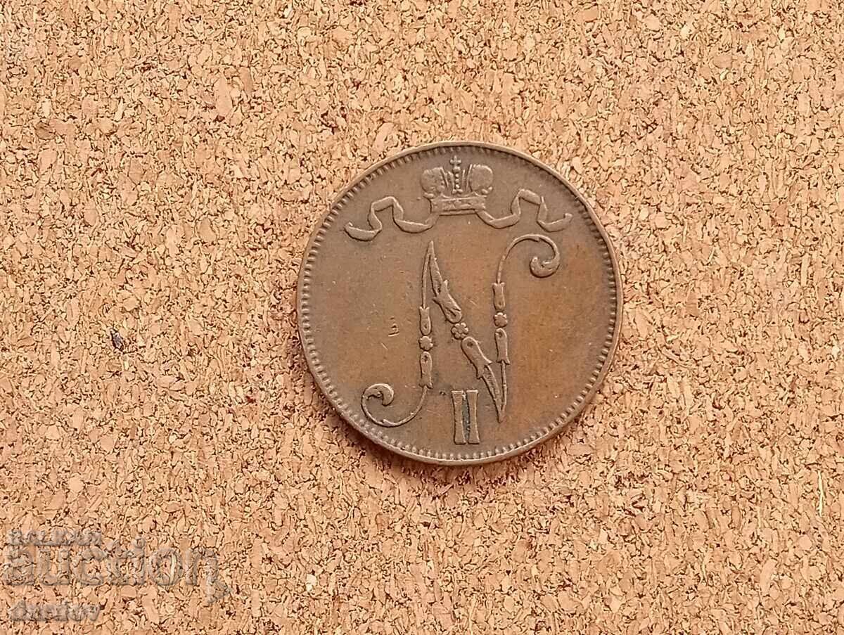 Finland 5 pennies 1908. with price 16.00 BGN | € 8.18