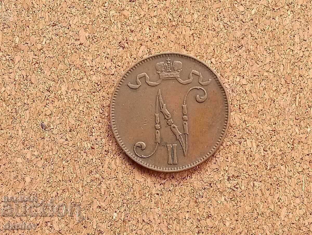 Finlanda 5 penny 1908. cu preț € 8.00 | 15.65 BGN
