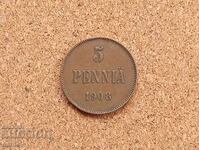 Finland 5 pennies 1908.