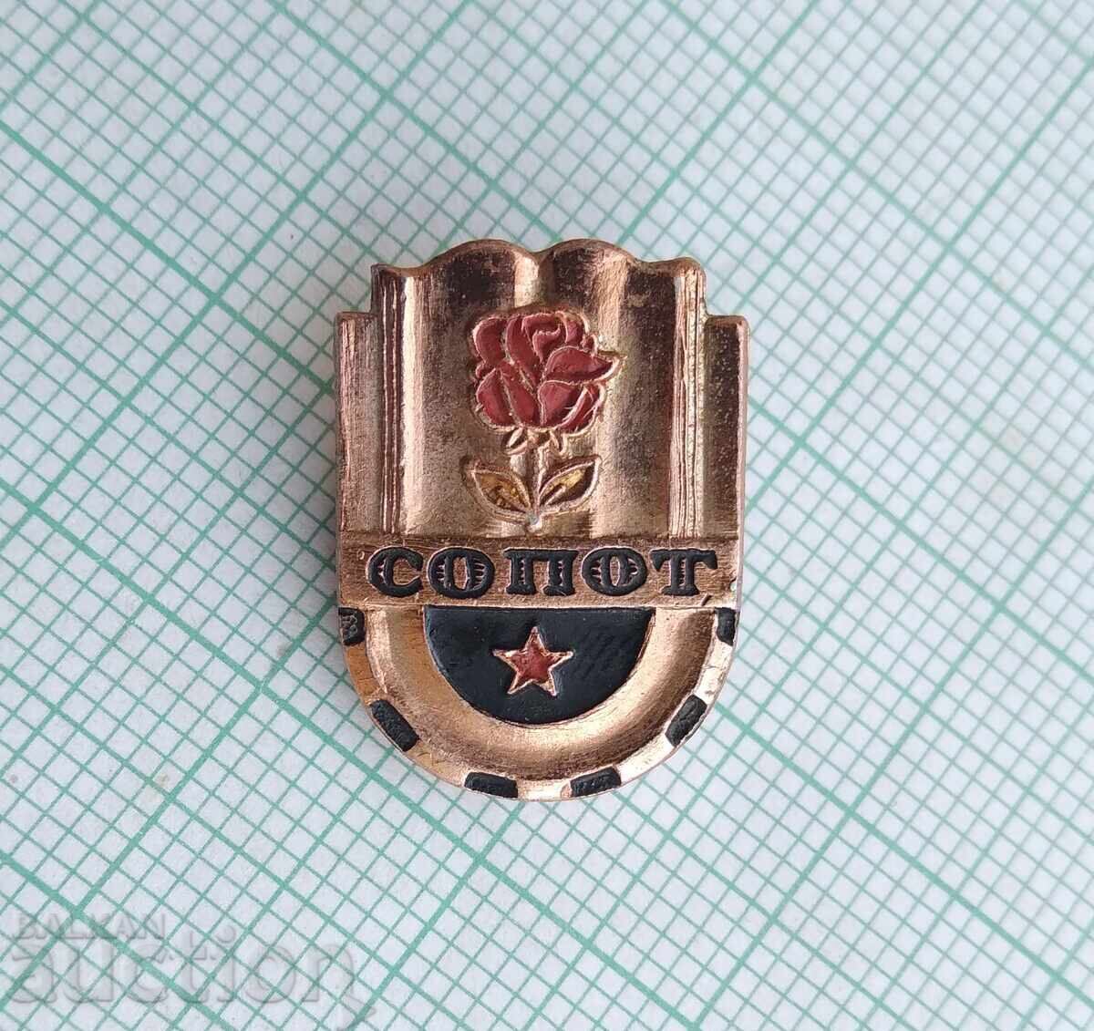 18458 Badge - coat of arms of the city of Sopot with price 1.00 BGN | € 0.51 18458 Badge - coat of arms of the city of Sopot with price 1.00 BGN | € 0.51