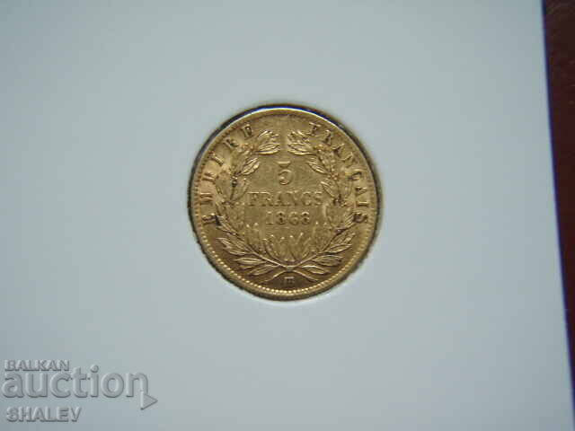 Auction 5 Francs 1868 BB France (5 Francs France) - AU (gold) Auction 5 Francs 1868 BB France (5 Francs France) - AU (gold)