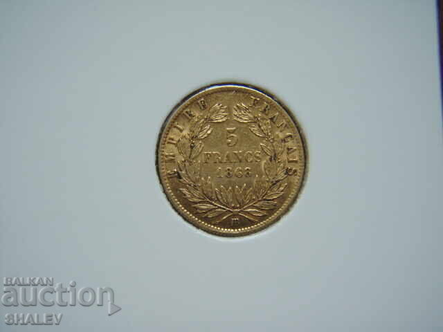 Delivery of 5 Francs 1868 BB France (5 Francs France) - AU (gold)