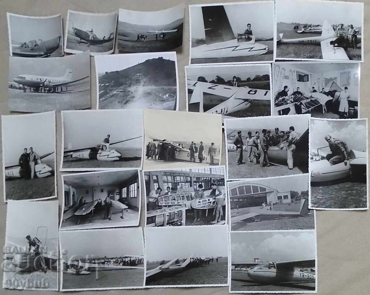 Old photos with airplanes, airport - 22 pcs. Old photos with airplanes, airport - 22 pcs.