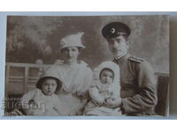 1918 officer family PK photography postcard