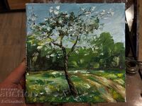 A. Yordanov oil painting - Rural landscape - Apple tree