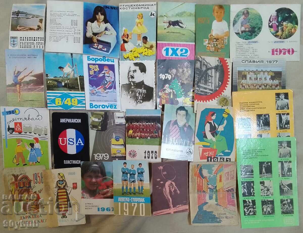 Calendarul, calendar 26 buc. - anii 1960 - 1970