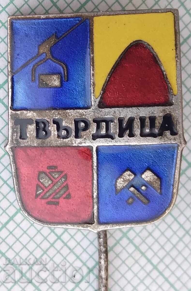 18465 Badge - coat of arms of the city of Tvarditsa - enamel 18465 Badge - coat of arms of the city of Tvarditsa - enamel