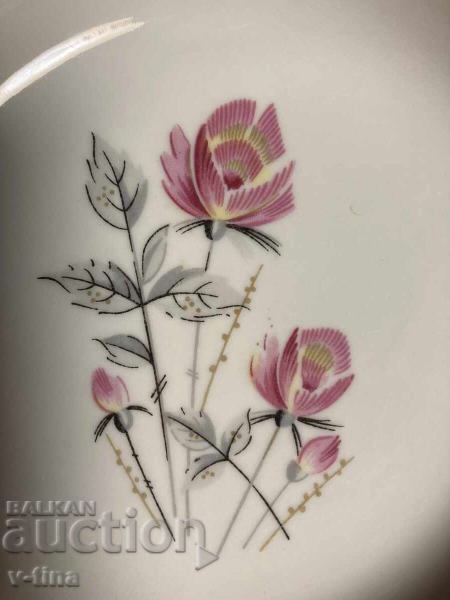 Δημοπρασία Vintage βουλγαρικά πορσελάνινα λουλούδια τασάκι