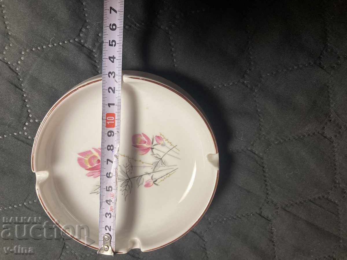 Vintage βουλγαρικά πορσελάνινα λουλούδια τασάκι - 5