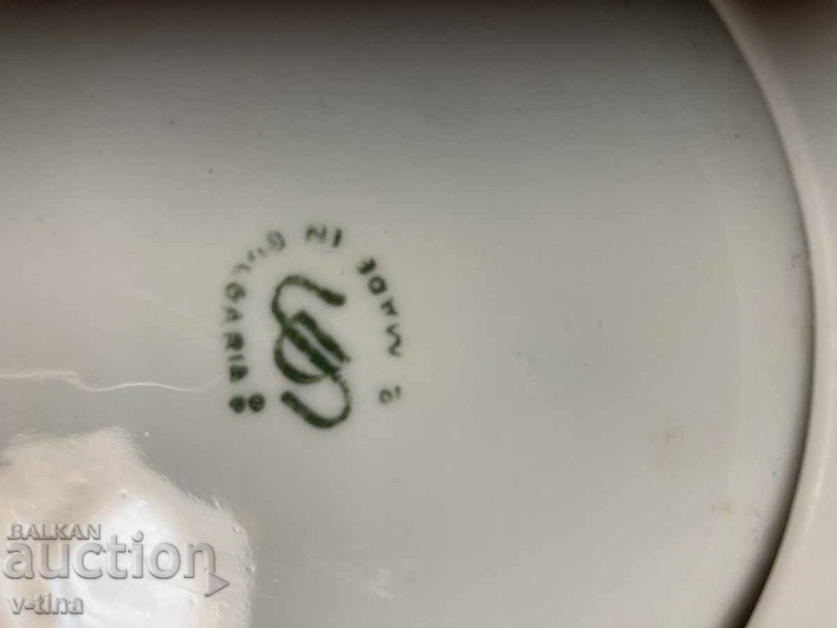 Vintage βουλγαρικά πορσελάνινα λουλούδια τασάκι - 6